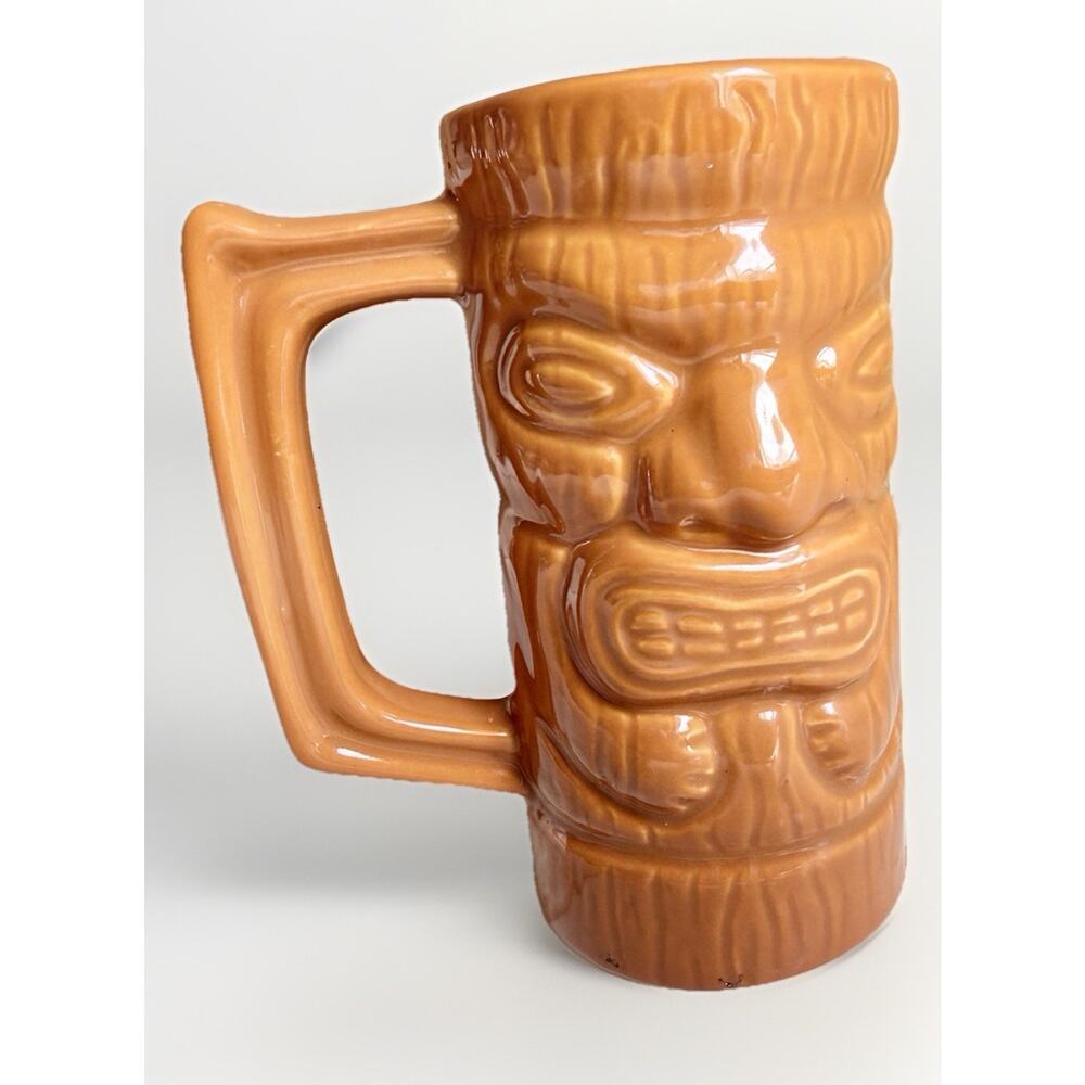 Ceramic Source Orange Don Q Hawaiian Totem Tiki Drink Bar Mug Promotion 5.75”